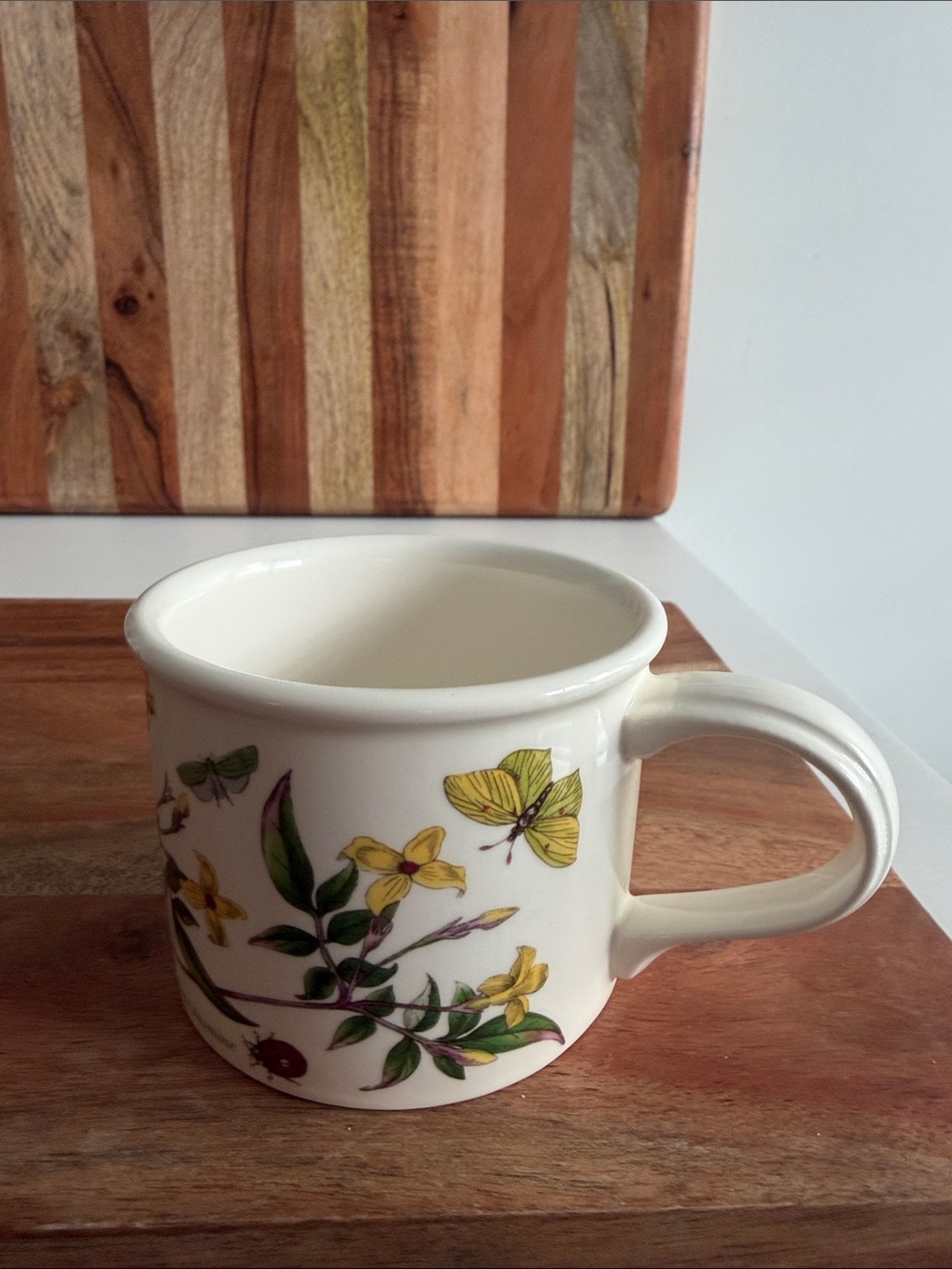 Portmeirion Botanic Garden Series Coffee Mug Yellow Jasmine Susan Williams-Ellis